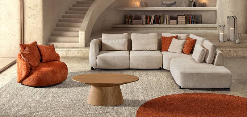 Canapé d'angle modulable et confortable
