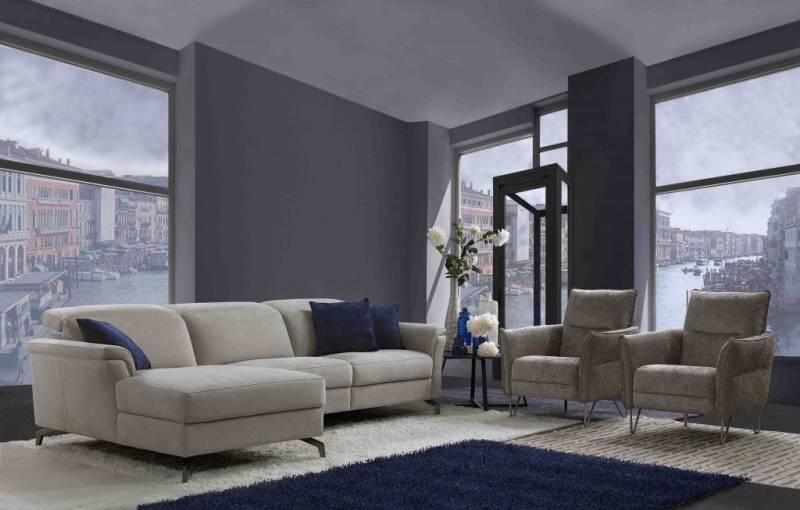 Canapé contemporain cuir ou tissu